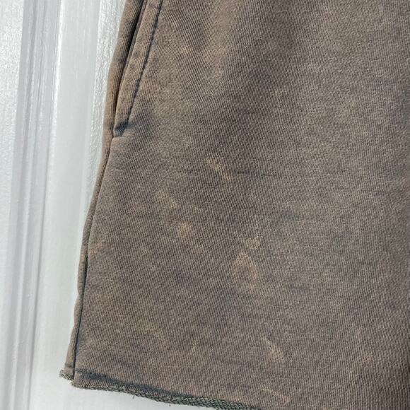 NWOT SEEK THE LABEL Shorts XS Grey Fleece Acid-Wash Raw-Hem Drawstring Sweat - Picture 5 of 8